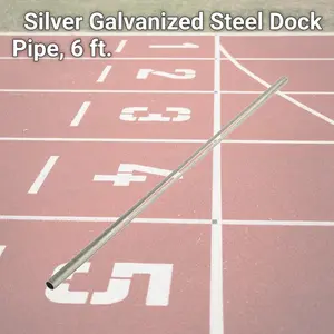 212 MAIN Silver Galvanized Steel Dock Pipes - 6 ft Metallic Finish Components for Large Home Appliance Parts & Accessories, Steel Pipes