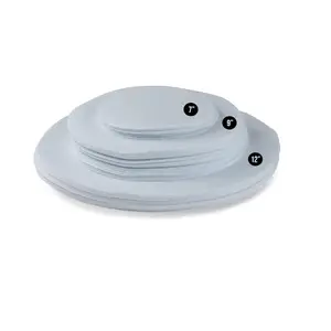 48 Pcs Felt Plate Dividers For Stacking, Dish Protectors For Storing China,Plate Separators For Storage in Cabinet,  3 Different Sizes, Round, White Set Tableware