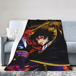 Code Geass Ultra-Soft Micro Fleece Blanket Super Soft Throw Blanket Flannel Fleece Blanket for Couch Bed Sofa Travelling Camping 60"x50" 744