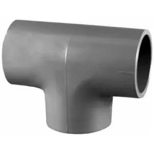 Charlotte Pipe PVC 08400 1400HA 1 in. PVC Schedule 80 Slip x Slip x Slip Tee, Water Pipe, Slip Fit