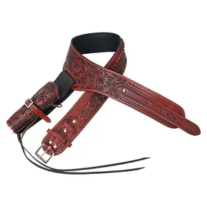 HILASON Western Right Hand Gun Holster Rig 22 Caliber Leather Cowboy | Costume Belt