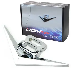 iJDMTOY Vintage Style 3D Chrome Alloy Metal V8 Emblem For Grille Hood Trunk Fender Side Door, etc