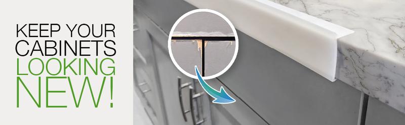 Cabinet Protector Cover for Kitchen, Bathroom Countertops - Protects Kitchen Cabinets from Water Damage, Edge Guard to Prevent Wear on Cabinets