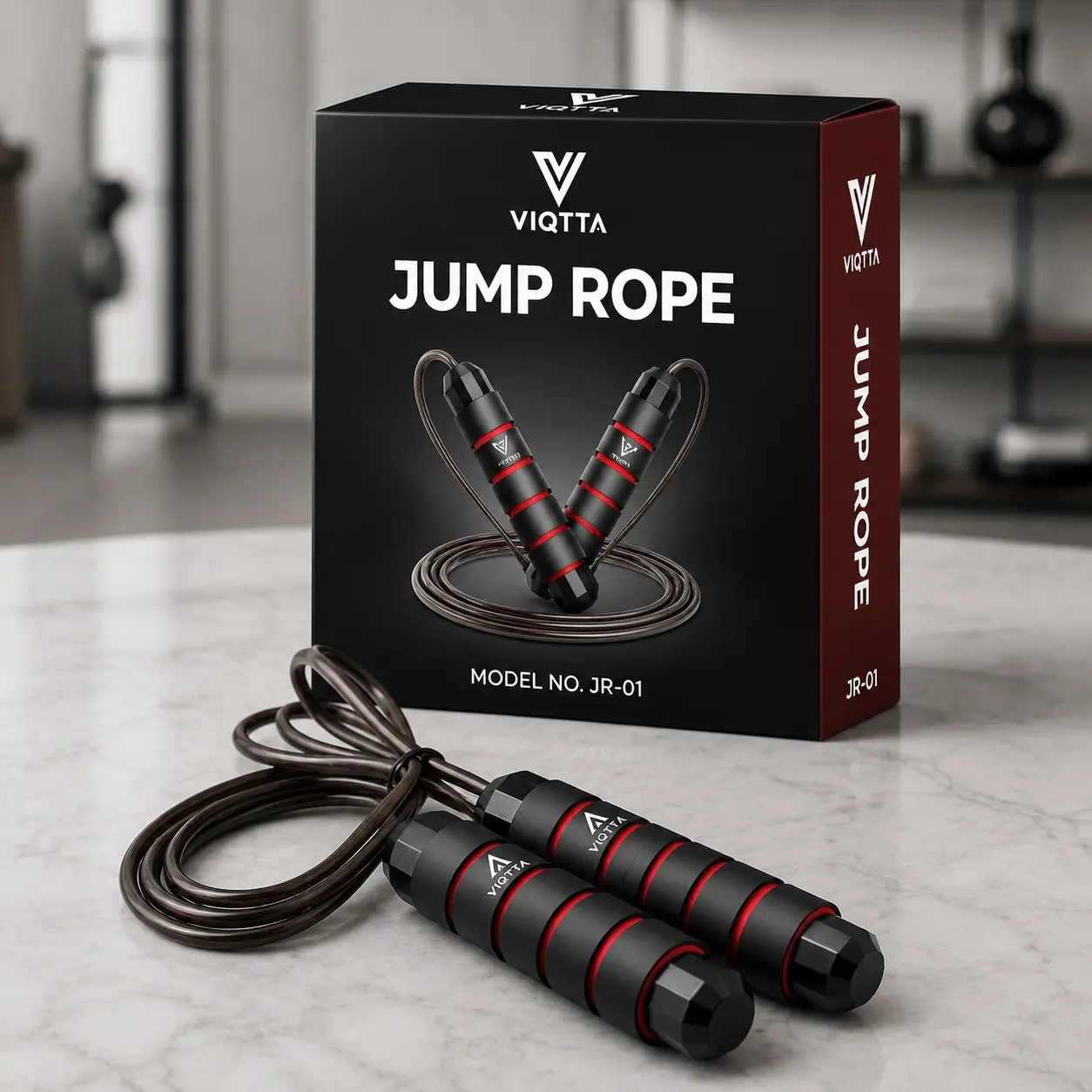 VIQTTA Jump Rope Tangle, Free Speed Jumping Rope with Ball Bearings Adjustable Foam Handles