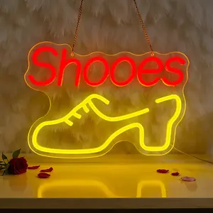 Shoe Neon Lights, High Heels Neon Lights, Can Be Used for Shoe Store Display, Shoe Online Store Live Broadcast, Shoe Online Store Display, USB Powered, Dimmable, Live Broadcast Room Decoration