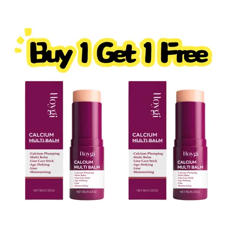 2PCS Calcium Intense Volume Balm – Hydrating & Firming Multi-Balm, Anti-Wrinkle & Glow, Smooths Fine Lines, Lifts Sagging Skin, Pore Corrector, Lightweight Crepe Stick, Makeup Base for Eyes Neck Face, Women's Skincare, [HOYGI], Skin Repair, Face Care Prod
