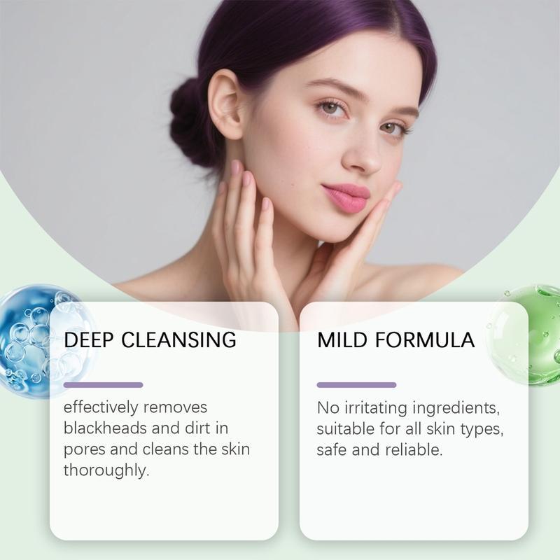 Bamboo Charcoal Facial Mask Deep Cleansing Pore Strips - Blackhead & Acne Treatment for Nose and Face, Oil Control & Anti-Blemish Care, 50g Skincare Gentle Nourishing Peel Radiant Sensitive Comfort Skin Repair Blemish Defense & Skin Repair