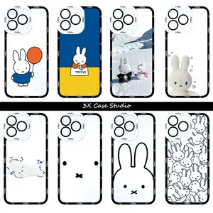 M-Miffy Cute Kwayi  Phone Case For iPhone 17 16 15 14 13 12 Pro Max Plus Anti Fall Birthday And Holiday Gifts Case Cover