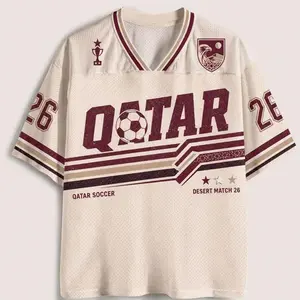 Custom Qatar Soccer Jersey, Personalized Qatar Football Jersey, Qatar Fan Shirt, Desert Match Jersey, Soccer Gift for Fans