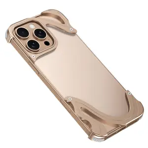 metallic Bumper Clear Case, Anti-yellowing Slim Minimalist Anti-fall Case, Phone Case for iPhone 16 Pro Max/16 Pro/15 Pro Max/15 Pro, Cover