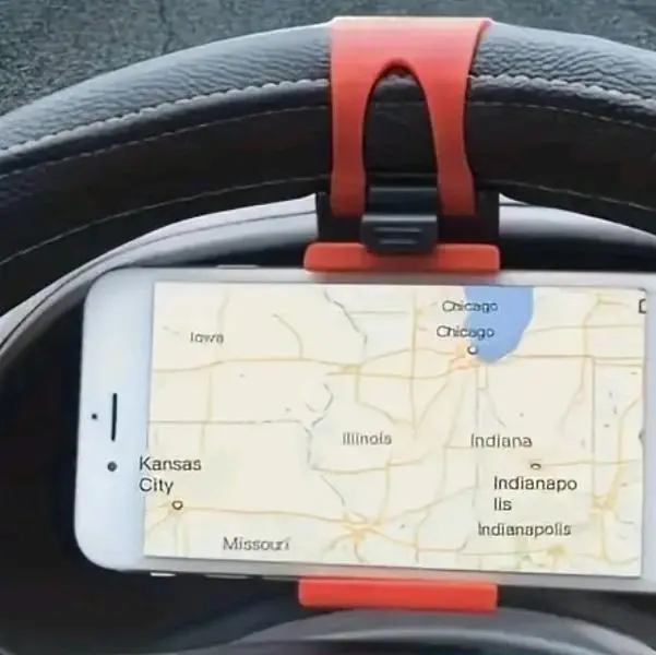 Steering wheel cell phone holder. Unlike any other cellphone holder.