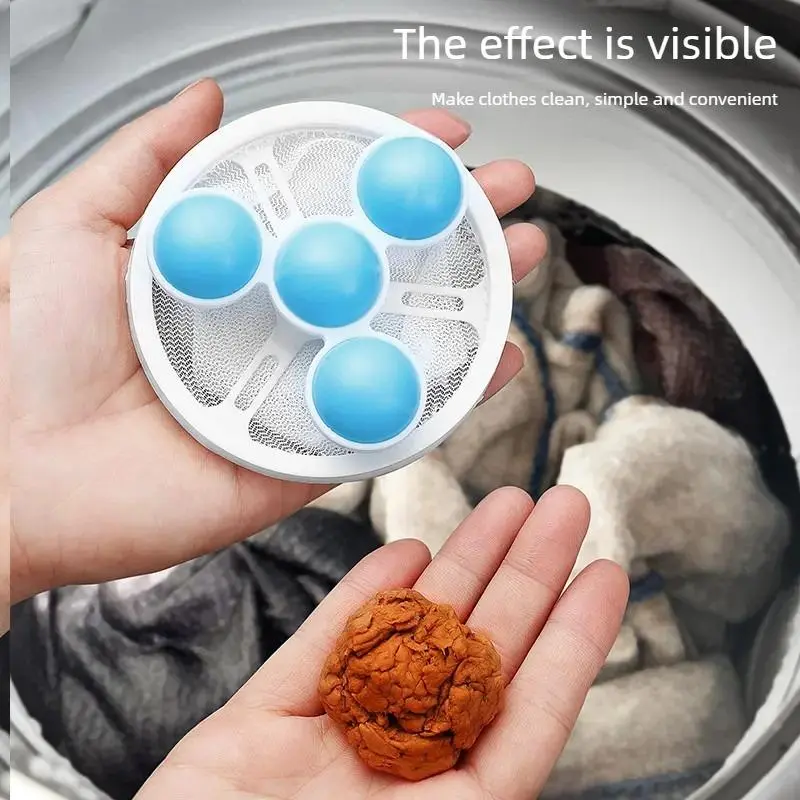 Washing Machine Hair Catcher Filter Bag, Floating Laundry Lint & Pet Hair Remover, Reusable Mesh Filter Ball for Washer, Universal Clothes Protector, Laundry Cleaning Gadget, Home Essentials, Cleaning Hacks, TikTok Made Me Buy It