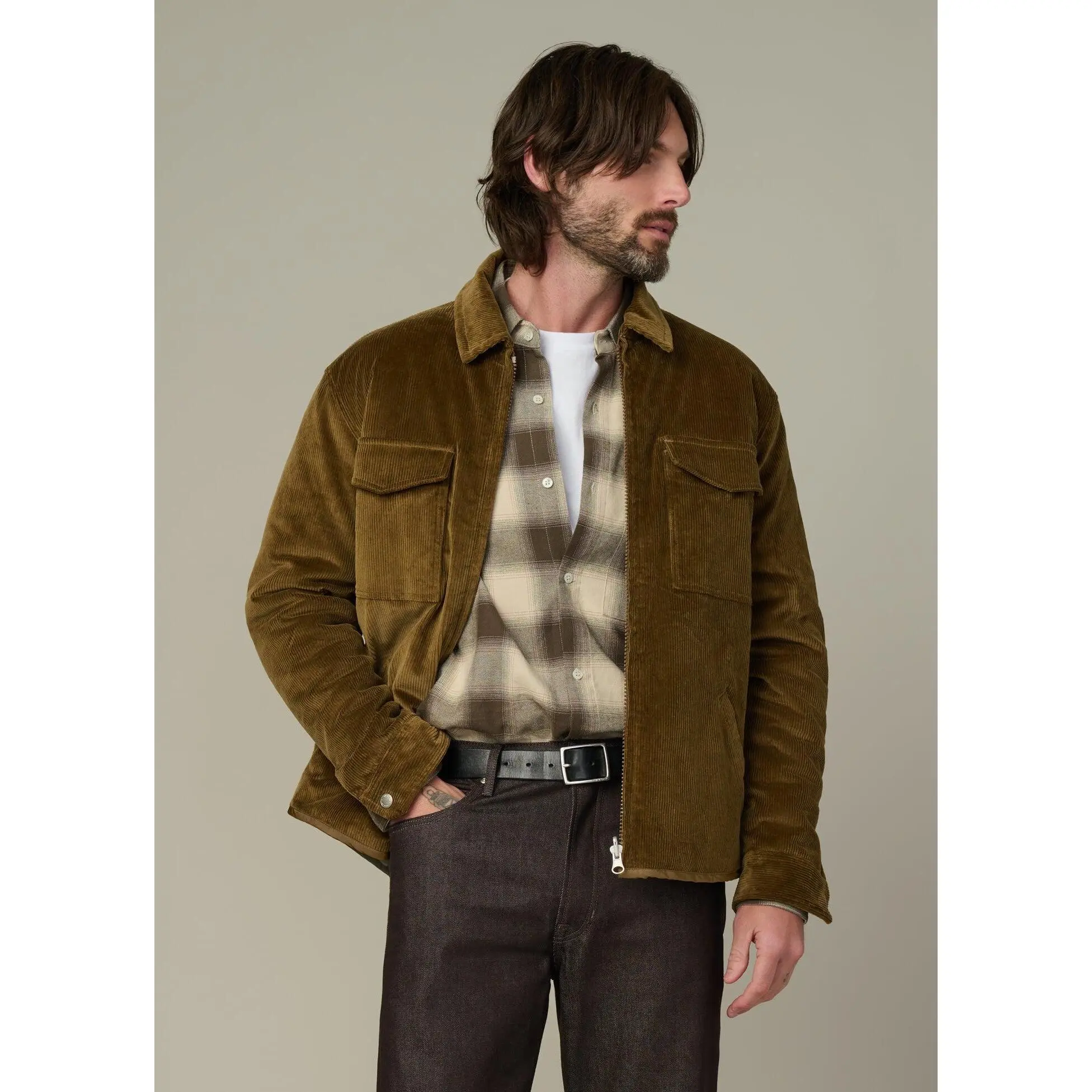 ZIP CORDUROY JACKET