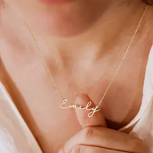 AS073 Dainty Minimalist Name Necklace, Personalized Minimalist Name Necklace, Custom Name Jewelry,Mother's Day Gift