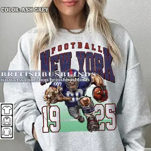 Vintage Style New York Crewneck Sweatshirt, New York Sweater, New York Football Sweatshirt, Sunday Football, Game Days, Football Fans Shirt