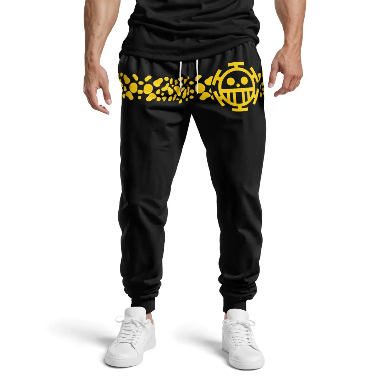 Trafalgar Law Punk Hazard One Piece Sweatpants, Anime Fleece Jogger Pants, Casual Athletic Joggers for Men & Women