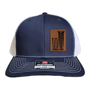 Iron Workers Local 584 Trucker Hat with Patch, Front Pocket, and Adjustable Fit