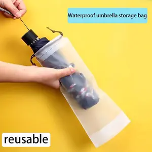 Waterproof PVC Umbrella Storage Bag, Lightweight and Foldable Sealed Bag, Multi-Functional Folding Car Travel Pouch, Waterproof Compact Umbrella Case