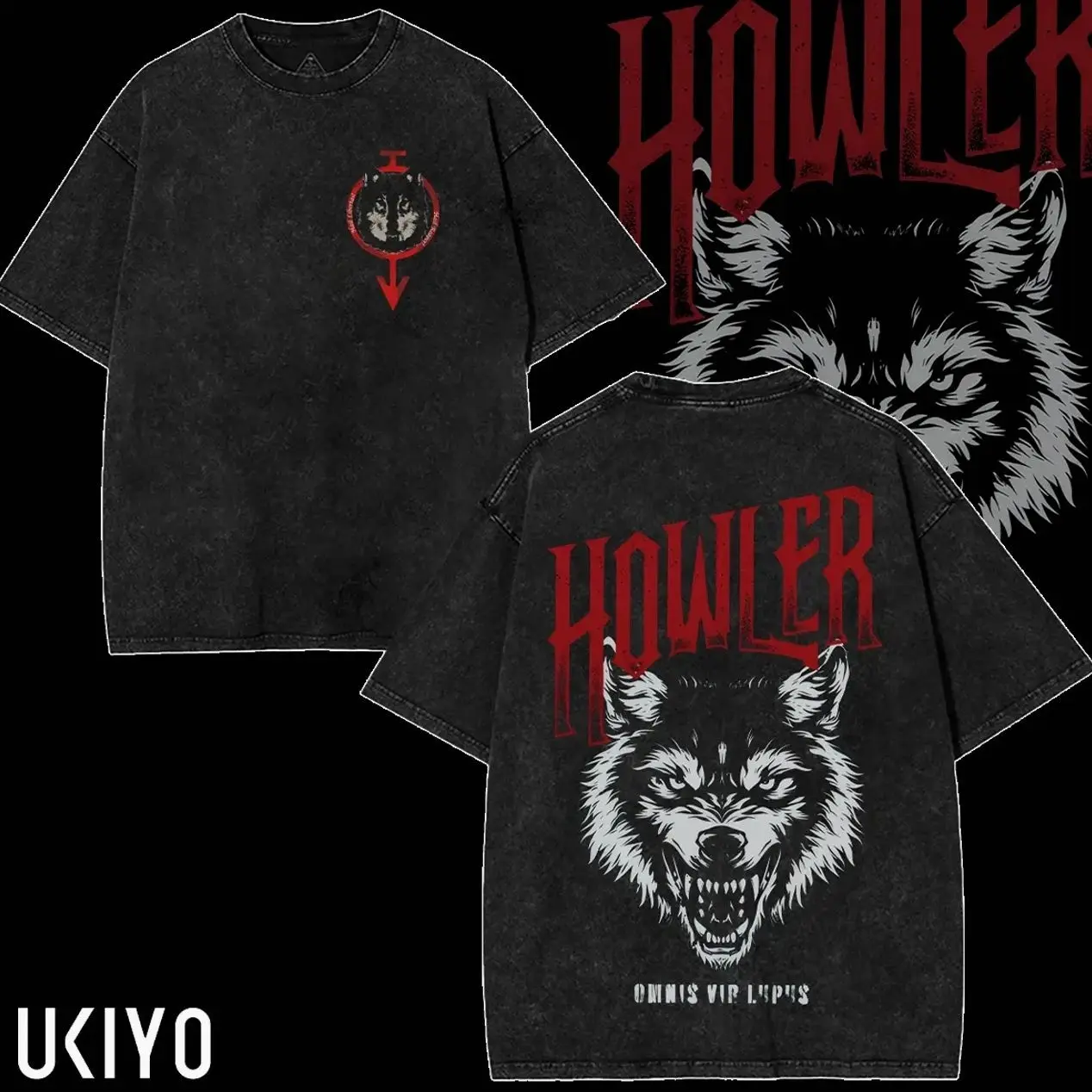 Vintage Howler Heavy Metal Shirt, Howler Shirt, Red Rising Merch Oversize Acid Washed T-Shirt Omnis Vir Lupus, Hail Libertas Hail Reaper Clothes 3A2