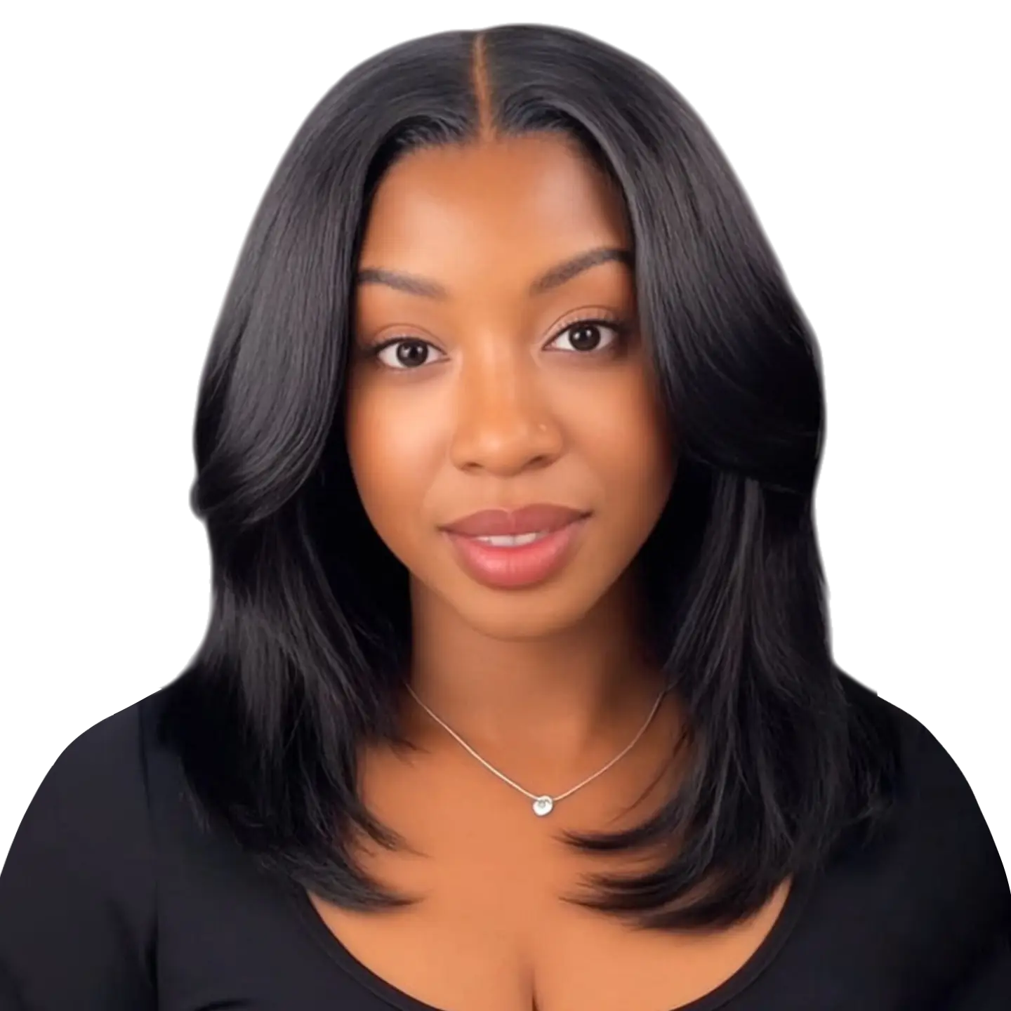 SuperNova Chic Layered Light Yaki Straight Wig | Natural Black, 5x7 Lace, Glueless & Ready to Go #SummerVibes