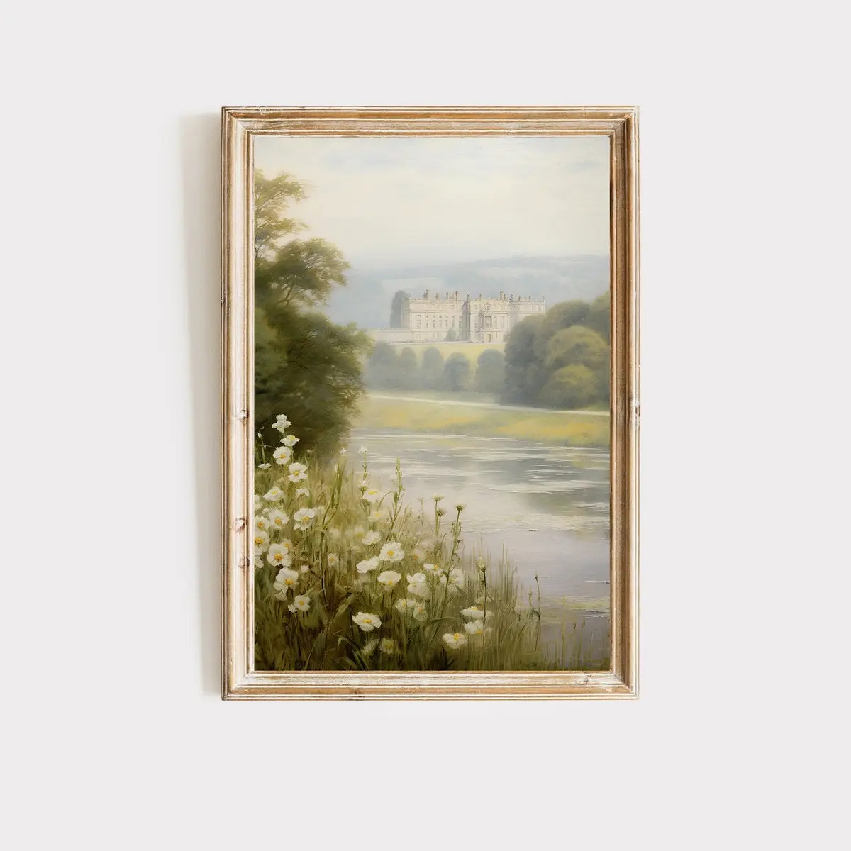 Pride And Prejudice Pemberley Manor Art Print, Cottagecore Wall Decor, Unframed, Room Decor