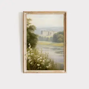 Pride And Prejudice Pemberley Manor Art Print, Cottagecore Wall Decor, Unframed, Room Decor