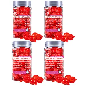 Hair Vitamin No Rinse Treatment Serum with Argan Macadamia Avocado Oils & Vitamins A C E Pro B5 for Women Men 40 Capsules Comfortable Haircare