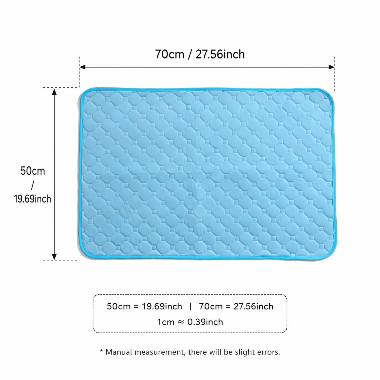 Pet Ice Silk Cooling Pad - 1 Count, Non-slip Moisture-proof Bottom, for Dogs & Cats Indoor/Outdoor Summer Resting