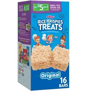 Rice Krispies Treats Crispy Marshmallow Squares, Kids Snacks, Snack Bars, Original, 12.4oz Box (16 Bars) Sweet Milk Sweet Milk Salt Sugar