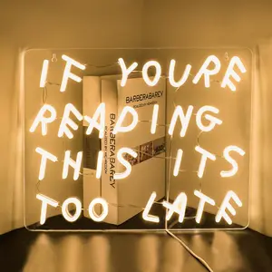 Reading Neon Letter Sign, USB Plug Powered LED Glowing Wall Mounted Neon Light, Decoration Lamp for Schools, Libraries, Study Rooms, Bookstores, Coffee Shops