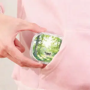 Husky in Forest Print Retainer Case, Nature Dog Orthodontic Aligner Holder, Portable Durable Box for Orthodontic Appliances
