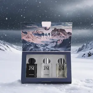 Men's Classic Perfume Gift Set Box, Bergamot Leather Musk Scent, Long-Lasting Fragrance for Outdoor Party Solo Time, Ideal Gift Choice, Fragrance Sets