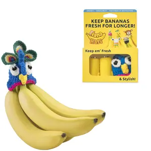 NANA HATS Banana Freshness Preserver, Keep Bananas Fresh Longer, Ideal for Organic Bananas, Innovative Banana Holder for Home Use, Extend Freshness of Your Fruit, AS SEEN ON SHARK TANK, Peacock