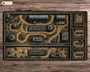Pip-Boy Commander - MTG Fallout Fantasy TCG Mat, Colorful/Sharp Print Typed Gaming Mouse Pad Anime Game Mat Office Desk Mat Design