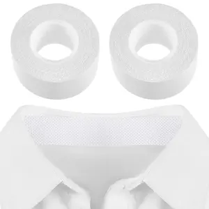 2 Rolls Sweat Pads Collar Protectors for Men Shirts, Disposable White Shirt Neck Tape, Dress Hat Collar Self Adhesive Invisible Liner Patch Against Sweat Stain