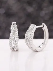 1 Pair Glamorous Cubic Zirconia Hoop High Quality Earrings For Women Wedding Party Valentine's Day Gift