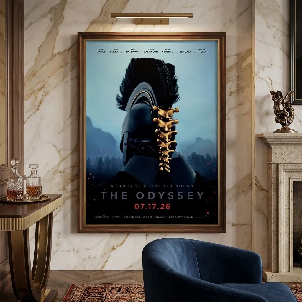 THE ODYSSEY Christopher Nolan HELMET Poster