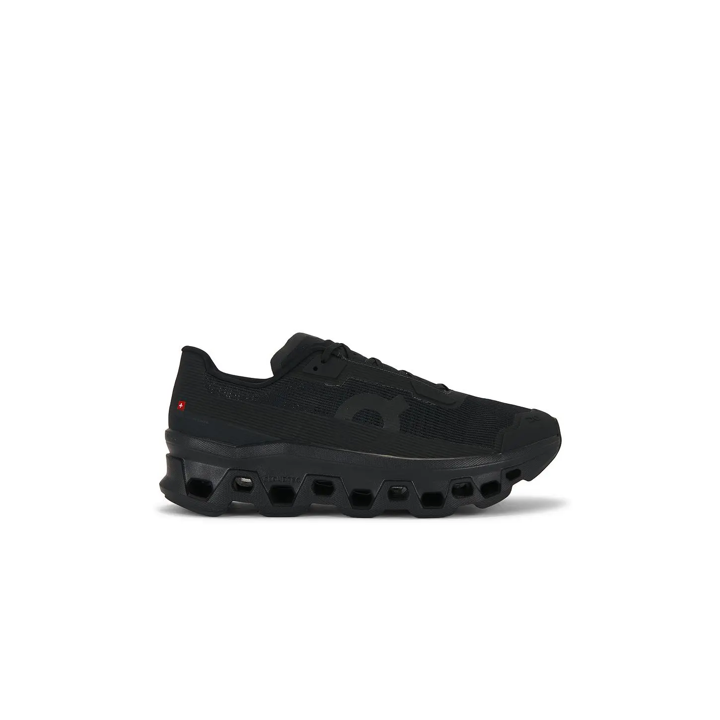 On Cloudmonster Void in Black & Black