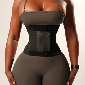 Triple-Wrap Sweat Waist Trainer Belt for Women Adjustable Tummy Control High Compression Shaping Workout Support Durable Stretch Fabric