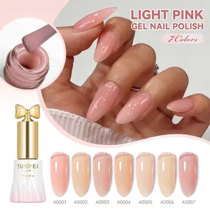 SUBOYER Sheer Nude Gel Nail Polish — Spring/Summer Collection. A transparent, neutral, and natural shade suitable for both at-home manicures and professional nail salons.