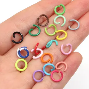 200-500pcs Dia 8mm Colorful Metal Jump Rings Open Ring Jewelry Connectors For Jewelry Making Necklace Keyrings Accessories