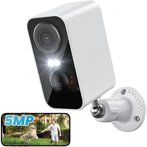 Security Cameras Wireless Outdoor, 2K 3MP Battery Powered WiFi Security Camera with Spotlight & Siren Alarm, 2-Way Audio, Color Night Vision, AI Detection for Home Security, Works with Alexa
