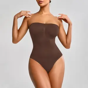 Women's Strapless Tube Top Bodysuit | Seamless Tummy Control Shapewear Staple