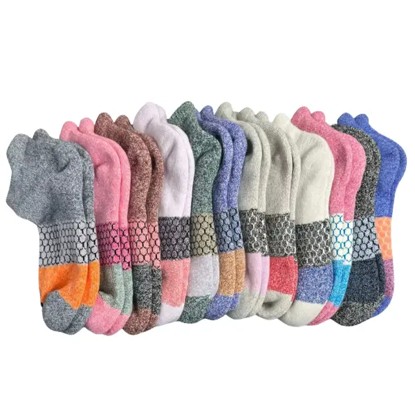 Pack 2/3/5 Bombas Ankle Socks for Women & Men – Soft Cotton Blend, Cushioned Support, Seamless Toe, Blister Tab, Honeycomb Arch Fit, Everyday Running & Walking Comfort, Sizes S/M/L