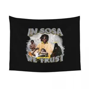 Tapestry  In Sosa We Trust Chief Keef Tapestry Wall Hanging Hippie Polyester Tapestry Rap Art Wall Blanket Wall Decor Cloth