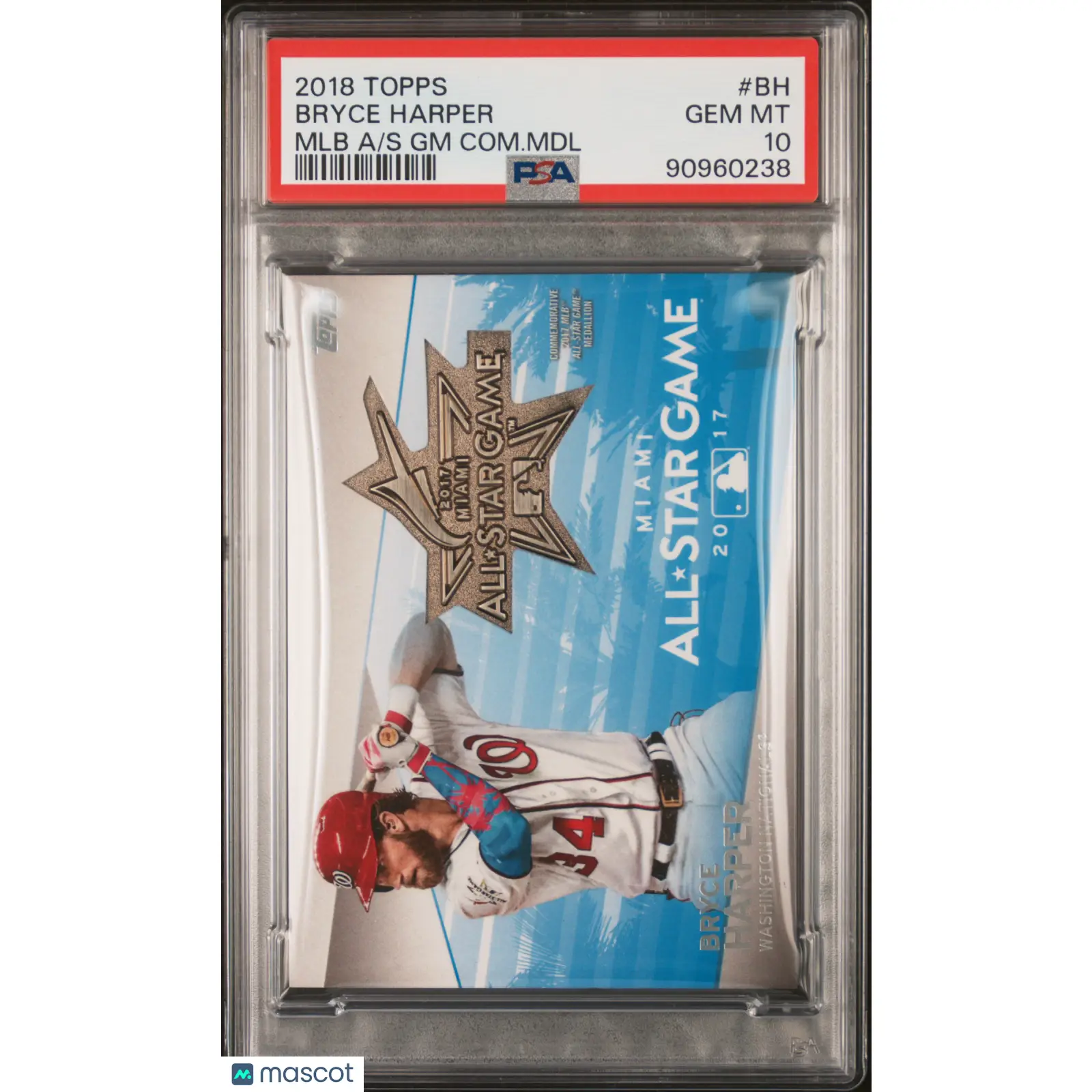 Bryce Harper PSA 2018 Topps MLB All Star Game Medallion #BH 10 90960238 POP 1