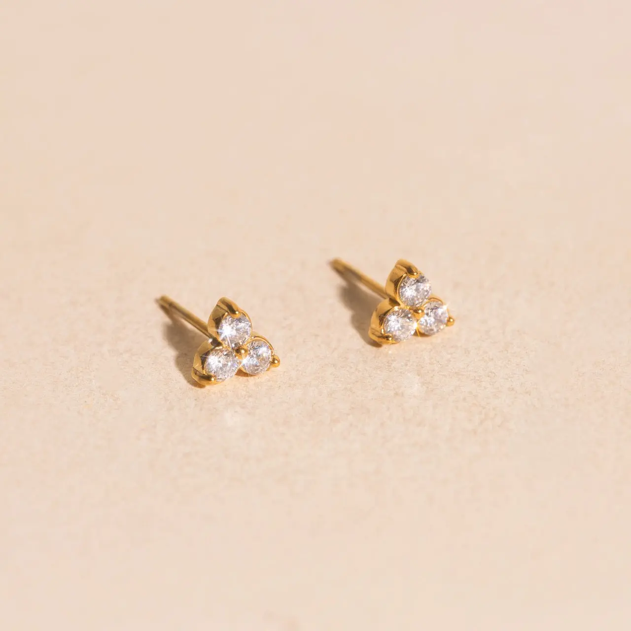 Crystal Trio Stud Earrings