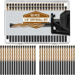 50 Pcs Drywall Bit Drywall Guide Point Cutting Router Bits Tools for Use with Spiral Saw (1/8")