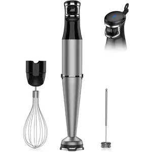 Immersion Blender Handheld 1100W - 3 in 1 Hand Blenders Set with Trigger Speed Control Emulsion Stick with Whisk and Milk Frother, Emulsifier for Kitchen for Soup, Smoothie, Puree