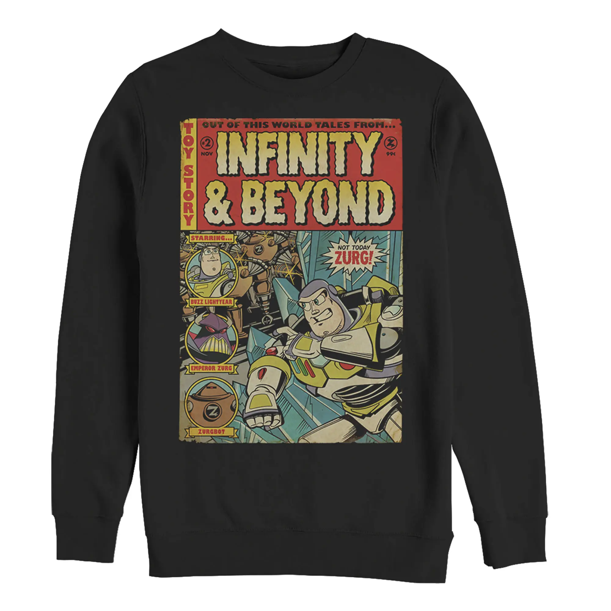 Men's Toy Story Buzz Lightyear Comic Cover Sweatshirt